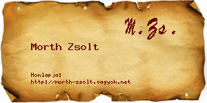 Morth Zsolt névjegykártya